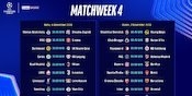 Jadwal dan Link Siaran Langsung Liga Champion 2024/25 Matchweek 4 di Vidio Pekan Ini