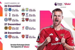 Jadwal Live Streaming Boxing Day Liga Inggris pada Matchweek 18 di Vidio