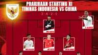 Prakiraan Starting XI Timnas Indonesia Vs China dengan Paes dan Oratmangoen Absen: Audero - Egy Layak Jadi Pengganti